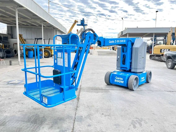Plataforma de brazo articulado azul